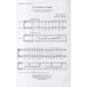 De Animals A-Comin' (Low Voices)