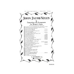 John Jacob Niles: I Wonder As I Wander (Mezzo/SA)