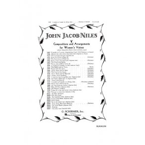 John Jacob Niles: I Wonder As I Wander (Mezzo/SA)