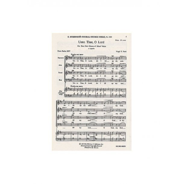 Virgil T. Ford: Unto Thee, O Lord
