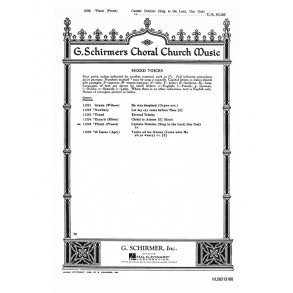 Giuseppi Ottavio Pitoni: Cantate Domino (Ed. James Pruett)