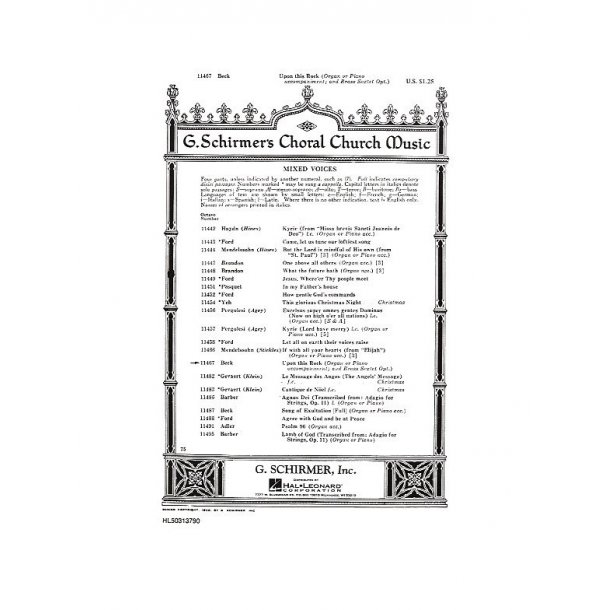 John Ness Beck: Upon This Rock (Vocal Score)