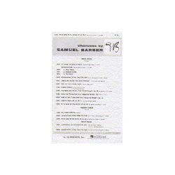 Samuel Barber: To Be Sung On Water (SSAA)