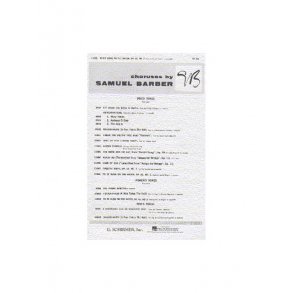 Samuel Barber: To Be Sung On Water (SSAA)