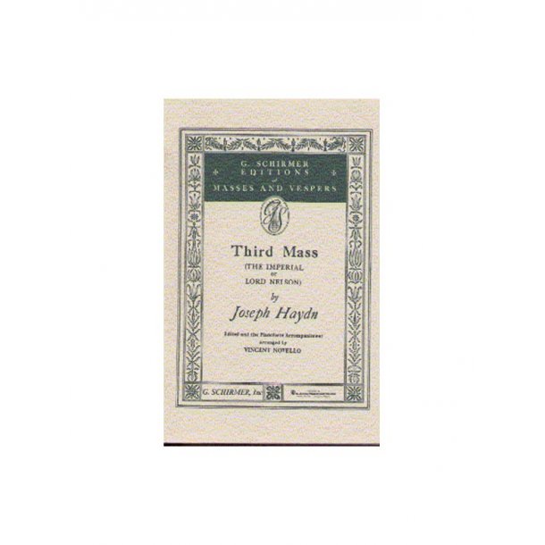 Joseph Haydn: Third Mass (Schirmer Edition)