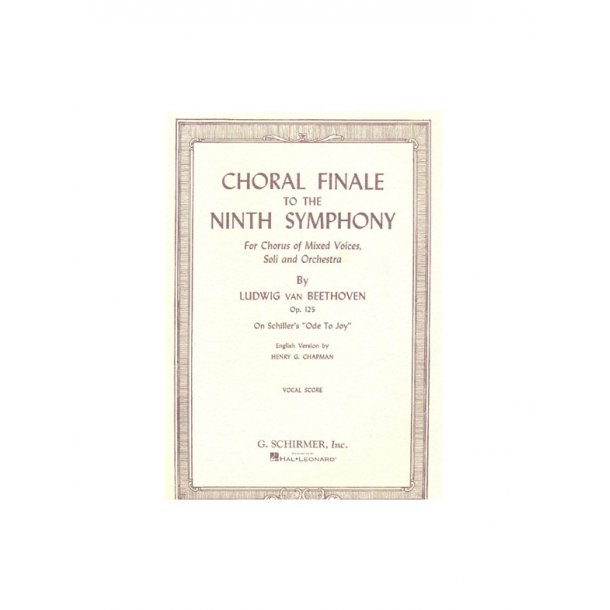 Beethoven: Choral Finale (Symphony No.9 In D Minor) - Vocal Score