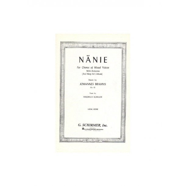 Johannes Brahms: Nanie Op.82 (Vocal Score)