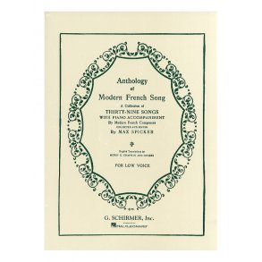 Anthology Of Modern French Song (Low Voice)