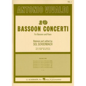 Antonio Vivaldi: 10 Bassoon Concerti For Bassoon And Piano Volume 1