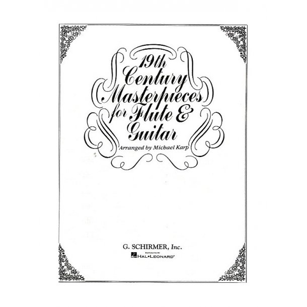 19th Century Masterpieces For Flute And Guitar
