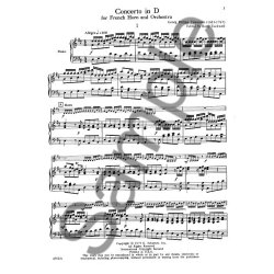 G.P. Telemann: Concerto In D For French Horn And Orchestra (Horn/Piano)