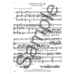 W. A. Mozart: Sonata In B Flat For Violin And Piano K454