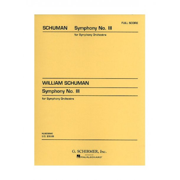 William Schuman: Symphony No.3 (Full Score)