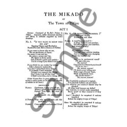 Gilbert And Sullivan: The Mikado (Libretto)