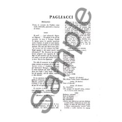 Ruggiero Leoncavallo: I Pagliacci (Libretto)