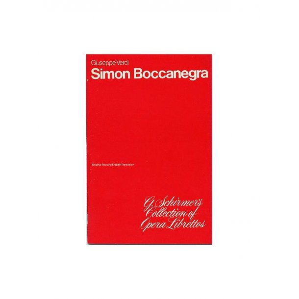 Giuseppe Verdi: Simon Boccanegra (Libretto)