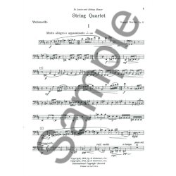 Samuel Barber: String Quartet Op.11 (Parts)