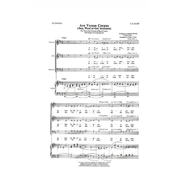 W.A. Mozart: Ave Verum Corpus (SAB)