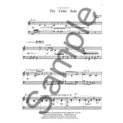 Leon Kirchner: For Cello Solo