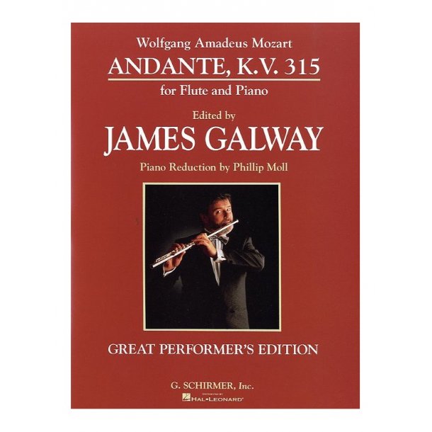 W.A. Mozart: Andante K.V.315 For Flute And Piano