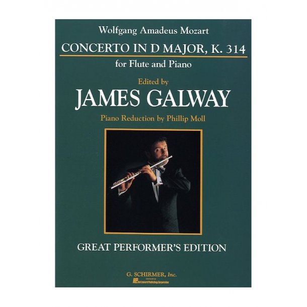 W.A. Mozart: Concerto In D Major, K. 314 For Flute And Piano Great Performer's Edition