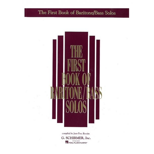 The First Book Of Baritone/Bass Solos