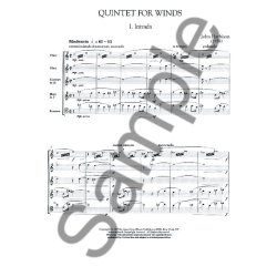 John Harbison: Quintet For Winds (Score And Parts)