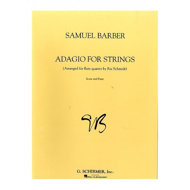 Samuel Barber: Adagio For Strings Arranged For Flute Quartet (Score And Parts)