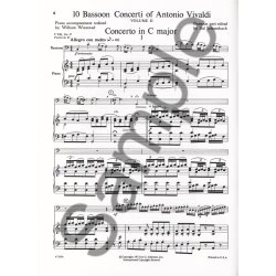 Antonio Vivaldi: 10 Bassoon Concerti Volume 2 (Bassoon And Piano)