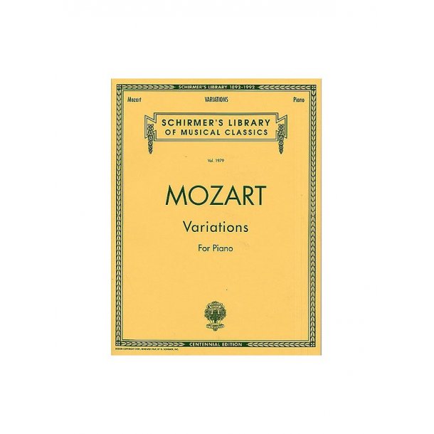 W.A. Mozart: Variations For Piano