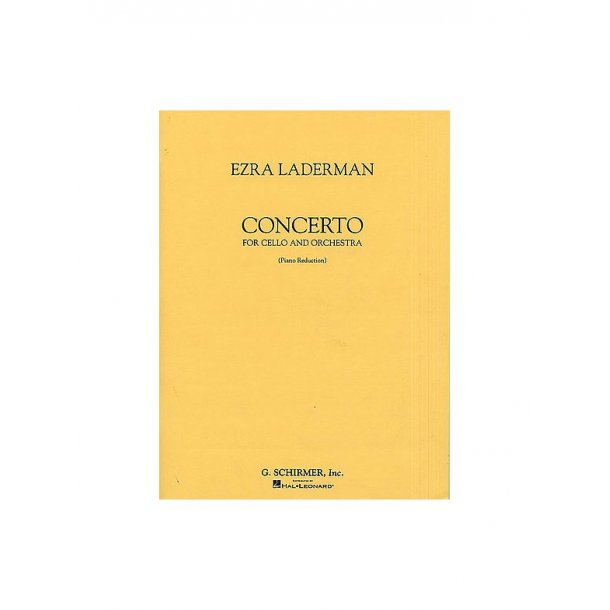 Ezra Laderman: Concerto For Cello And Orchestra (Cello/Piano)