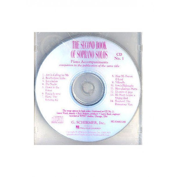 The Second Book Of Soprano Solos - Accompanying CD Set 2 (2 CDs)