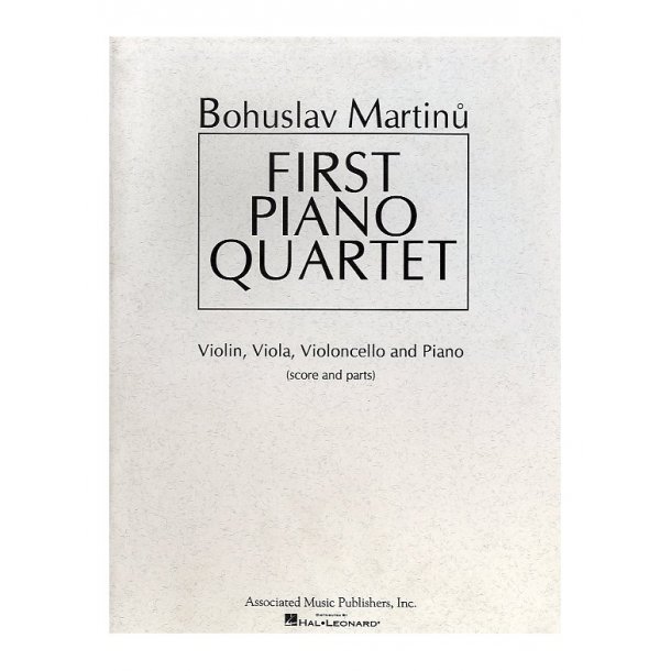 Bohuslav Martinu: First Piano Quartet (Score/Parts)