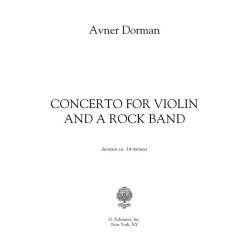 Avner Dorman: Concerto For Violin And A Rock Band