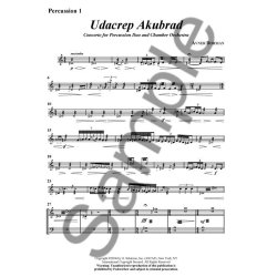 Avner Dorman: Udacrep Akubrad - Solo Parts (2 Percussion)
