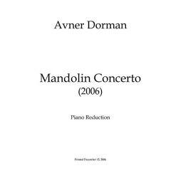 Avner Dorman: Mandolin Concerto - Piano Reduction