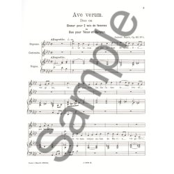 Faure Gabriel Ave Verum 2 Female Voices(Tenor/Baritone)/Organ Book