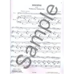 Les Soir&eacute;es Intimes : berceuse pour violon ou violoncelle ou alto et piano