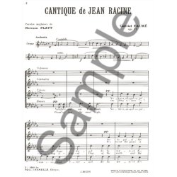 Gabriel Faur&eacute;: Cantique de Jean Racine Op.11