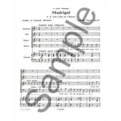 Gabriel Faur&eacute;: Madrigal Op.35 (Choral-Mixed accompanied)