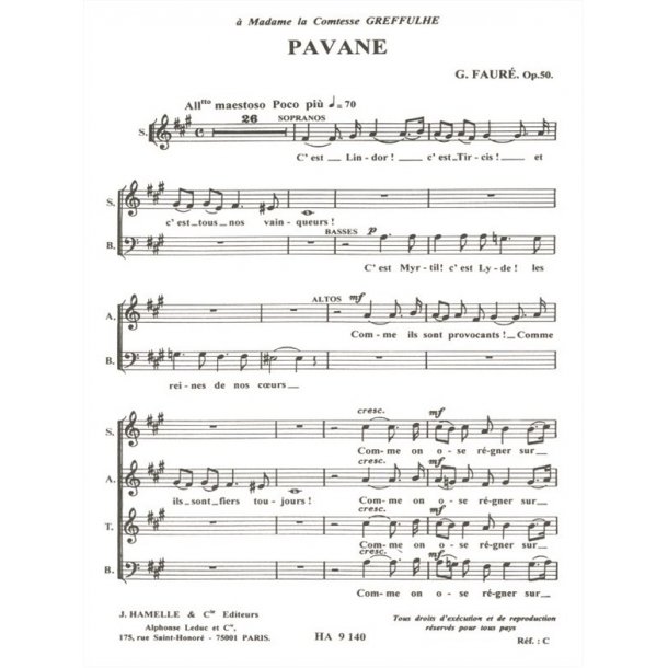 Gabriel Faur&eacute;: Pavane Op.50 (Chorus Part)