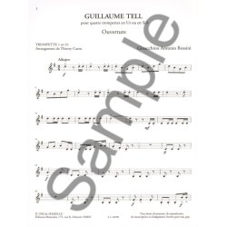 Rossini Caens Guillaume Tell Ouverture 4 Trumpett Score/Parts