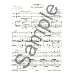 Berceuse 2fl/Pno Arr Gartenlaub