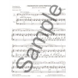 Romances Sans Paroles Op 17 Comp Fhn/Pno