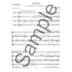 Pavane Op 50 Arr Ghidoni Clarinet Quartet Sc/Pts
