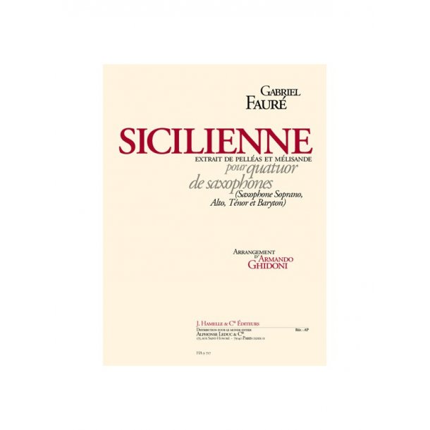 Sicilienne Arr Ghidoni Satb Sax Quartet Sc/Pts