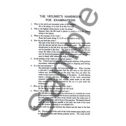 The Violinist's Handbook For Examinations
