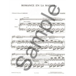 Reynaldo Hahn: Romance In A Major (Violin/Piano)