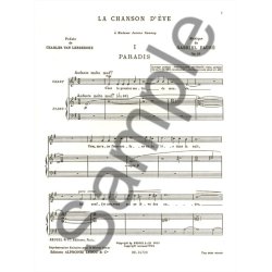 Gabriel Faur&eacute;: La Chanson d'Eve Op.95 (med) (Voice & Piano)