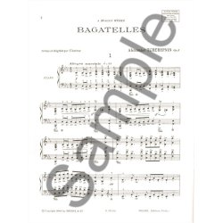 Tcherepnin Bagatelles Op.5 10 Pieces Piano Book